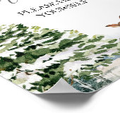 Evergreen Animal Winter Onederland Drinken Sign Poster (Hoek)