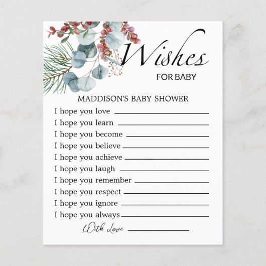 Evergreen baby, het is koud buiten de wensen voor  (Voorkant)