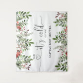 Evergreen Baby het is koud buiten Wandkleed (Voorkant)