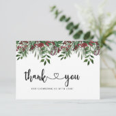 Evergreen baby shower bedankt (Staand voorkant)