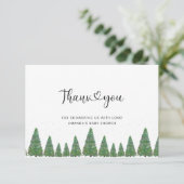 Evergreen baby shower bedankt (Staand voorkant)