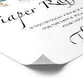 Evergreen baby shower diaper-rolbord poster (Hoek)