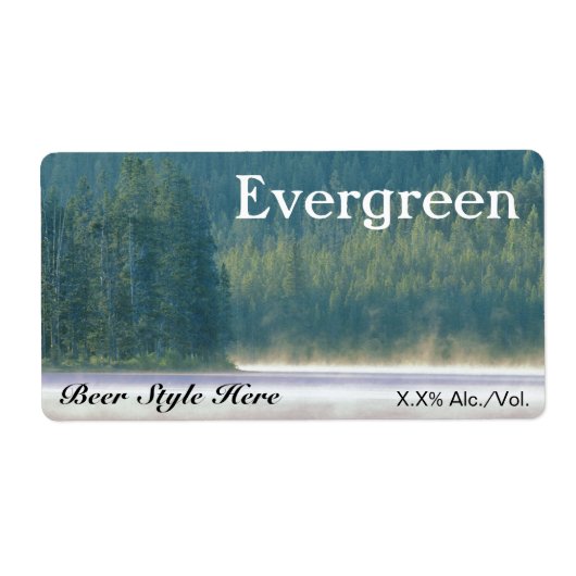Evergreen Beer Etiket (Voorkant)