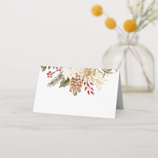 Evergreen Bloemen Winter bruiloft (Achterkant)