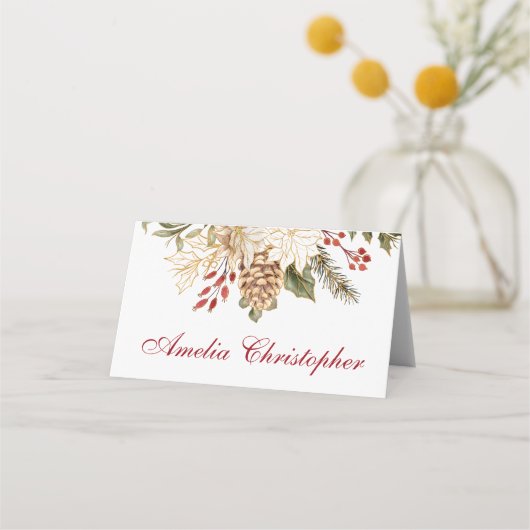 Evergreen Bloemen Winter bruiloft (Voorkant)