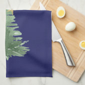 Evergreen bomen en sterren theedoek (Quarter Fold)