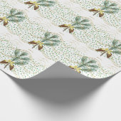 Evergreen Branch en Golden Bow Cadeaupapier (Hoek)