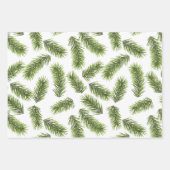 Evergreen Branch Pattern Inpakpapier Vel (Voorkant 3)