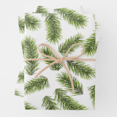 Evergreen Branch Pattern Inpakpapier Vel (In situ)