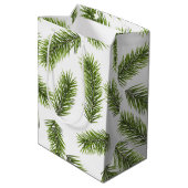 Evergreen Branch Pattern Medium Cadeauzakje (Achterkant Gekanteld)