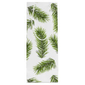 Evergreen Branch Pattern Wijn Cadeautas (Achterkant)