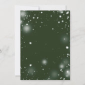 Evergreen Branches Red Poinsettia Gold Wedding | Kaart (Achterkant)