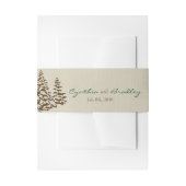  Evergreen bruiloft uitnodigingsband Uitnodigingen Wikkel (Voorkant Voorbeeld)