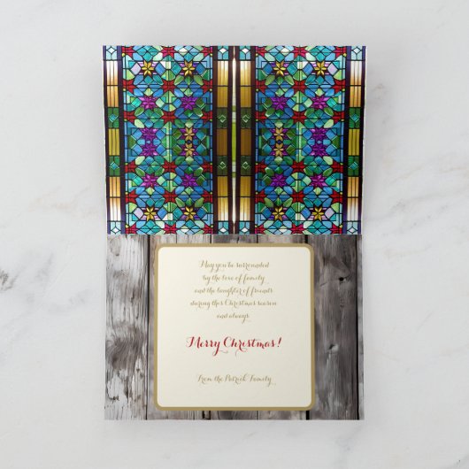 Evergreen Christmas Barn Vakantie Kaart 5"x7" (Binnen)