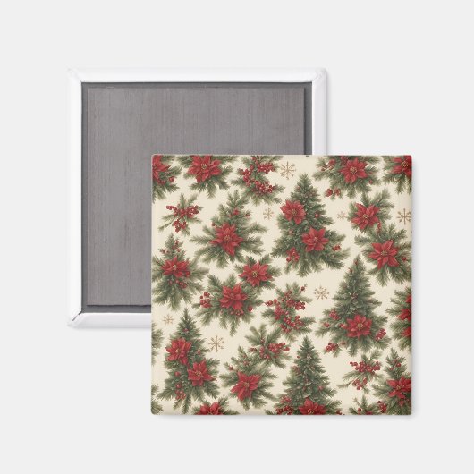 Evergreen Christmas Charm Magnet Magneet (Voorkant / Achterkant)
