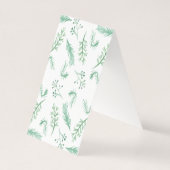 Evergreen Christmas Holiday Gevouwen Gift Label Kaart (Achterkant)