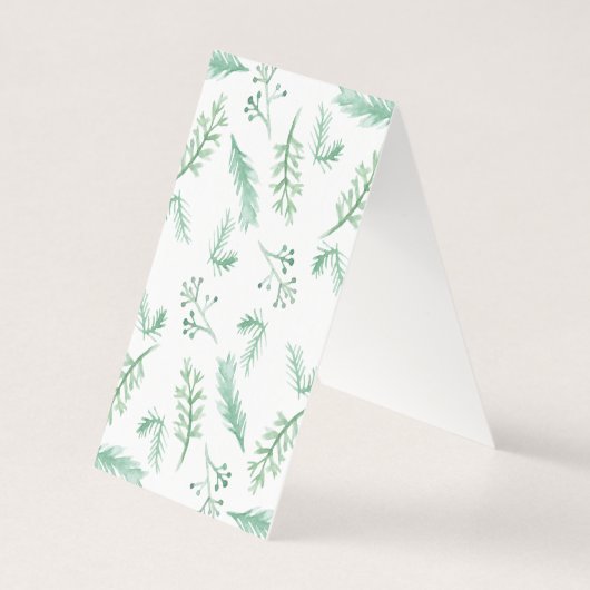 Evergreen Christmas Holiday Gevouwen Gift Label Kaart (Achterkant)