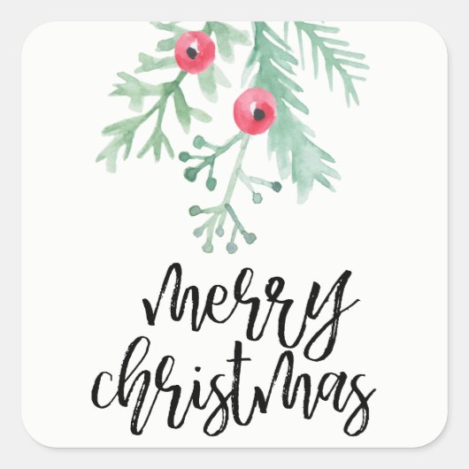 Evergreen Christmas Holiday Sticker (Voorkant)