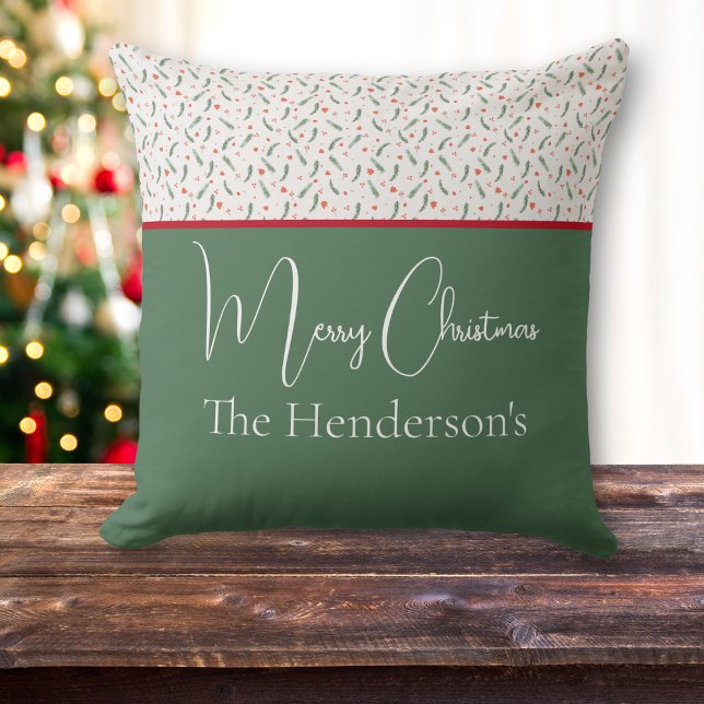 Evergreen Color Block Pattern Holiday Kussen (Creator heeft geüpload)