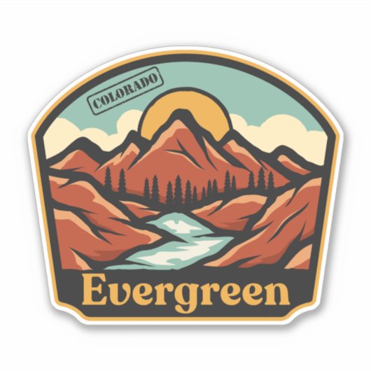 Evergreen, Colorado Sticker (Voorkant)