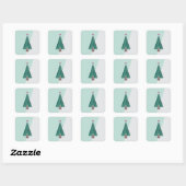Evergreen Elegance Tree Vierkante Sticker (Vel)