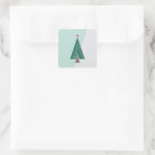Evergreen Elegance Tree Vierkante Sticker (Tas)