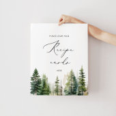 Evergreen elegant laat hier uw receptkaart achter poster