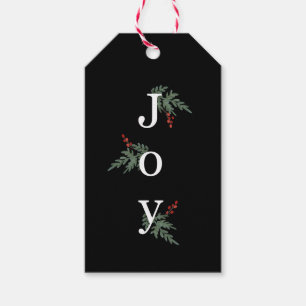 Evergreen en Berries Joy Label Cadeaulabel