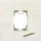 Evergreen en Berries Post It Notes (Op bureau)