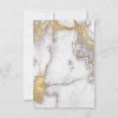 Evergreen en Gold Marble Monogram Verticale RSVP Kaartje (Achterkant)