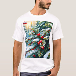 Evergreen en Holly Berries T-shirt