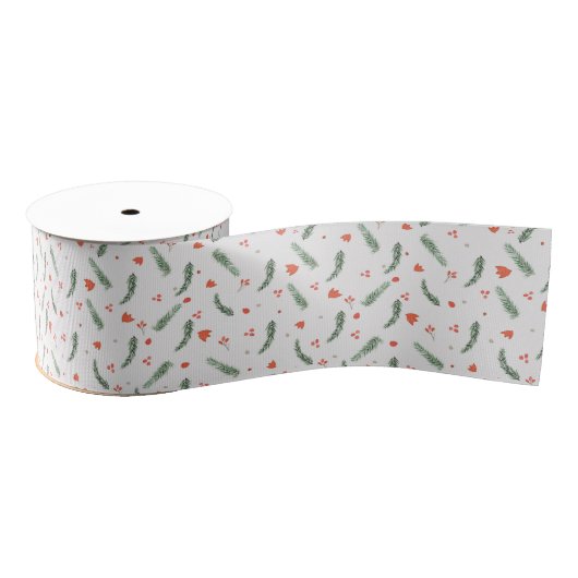 Evergreen en Red Holiday Grosgrain Lint (Spoel)