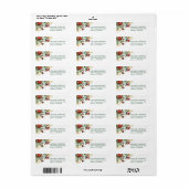 Evergreen Floral Berry Border Etiket (Full Sheet)
