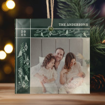 Evergreen Garland Lijst Moderne Foto Kerst