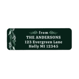 Evergreen Garland Modern Holiday Return Etiket