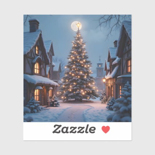 Evergreen Glow - Square Vinyl Sticker (Vel)