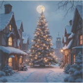 Evergreen Glow - Square Vinyl Sticker (Voorkant)