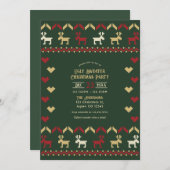 Evergreen Glow Ugly Sweater Christmas Party Kaart (Voorkant / Achterkant)
