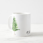 Evergreen Holiday Coffee Mok Wit (Voorkant links)