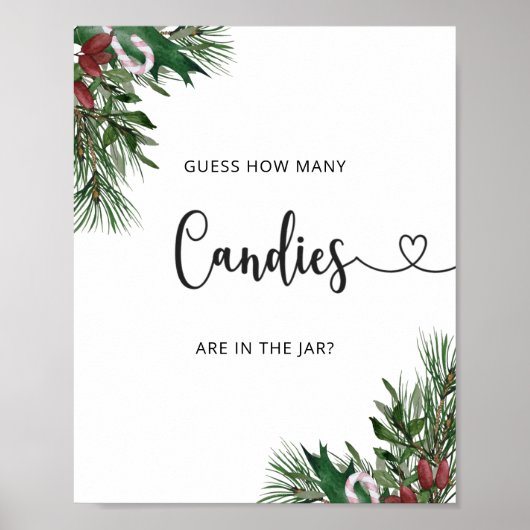 Evergreen hOW vele snoepjes Poster (Voorkant)