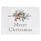  Evergreen Juniper Branch Vakantie Groot Cadeauzakje (Achterkant)