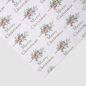  Evergreen Juniper Branch Vakantie Tissuepapier (Detail)