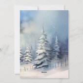 Evergreen kerstboom feestdagenkaart (Achterkant)