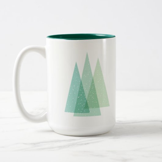 Evergreen kerstboomvakantie-mok tweekleurige koffiemok (Links)