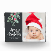 Evergreen kerstfeestay Photo Block in Slate Fotoblokken (Voorkant)