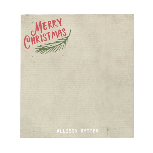 Evergreen Kerstmis | NOTITIEBLOK (Voorkant)