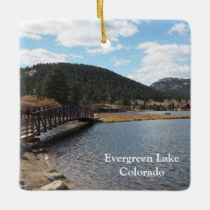 Evergreen Lake op Evergreen, Colorado Keramisch Ornament