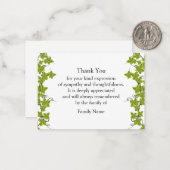 Evergreen Leaf - Hartelijk dank Notitiekaartje (Voorkant / Achterkant in situ)