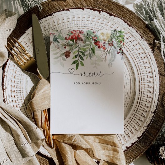 Evergreen-menukaart Kaart