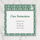 Evergreen met White Crochet Lace Pattern-Label Bedankjes Labels (Achterkant)